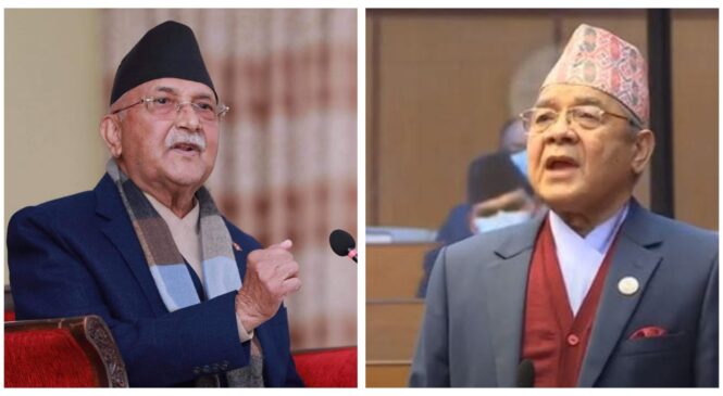 वामदेव गौतम र केपी ओलीबीच भेटवार्ता